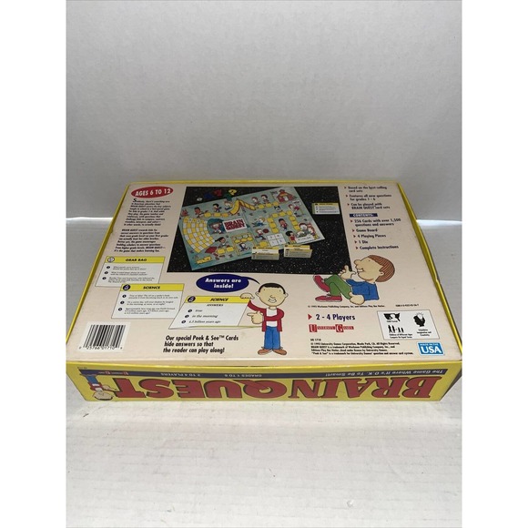 Brain Quest Board Game University Games Ages 6 to 12 Vintage 1993 Grade 1 to 6 - Picture 2 of 5